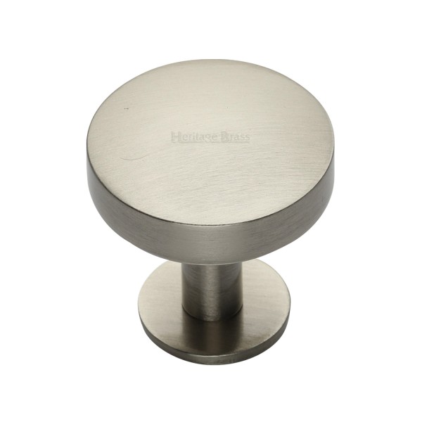 DOMED DISK CUPBOARD DOOR KNOB ON ROSE